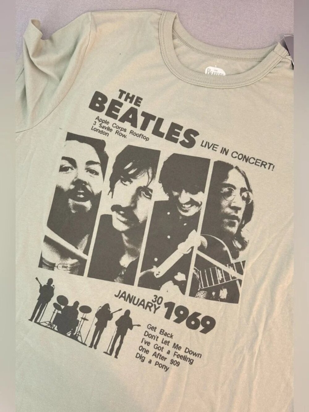 The Beatles Rooftop Concert Graphic Tee Women's Size XXL NWT Band Shirt - Picture 6 of 8